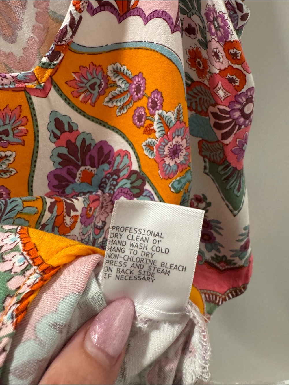 Rachel Zoe Pink, Yellow & Green Paisley-Print Spaghetti Strap Camisole XS - Picture 4 of 5